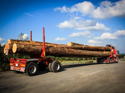 Built on 2 or 3 axles, this lightweight version of the self-tracking trailer is suitable for transporting logs.