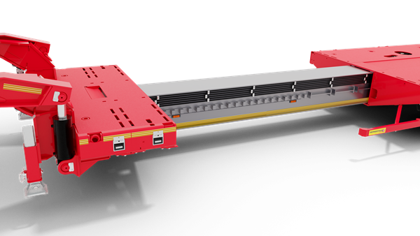 The extendable loading platform for semi-trailers