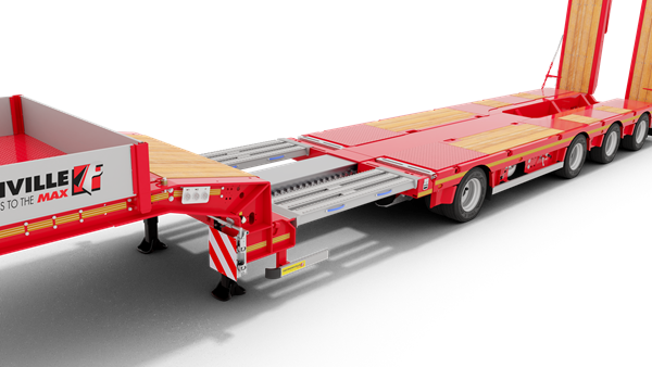 The extendable loading platform for semi-trailers